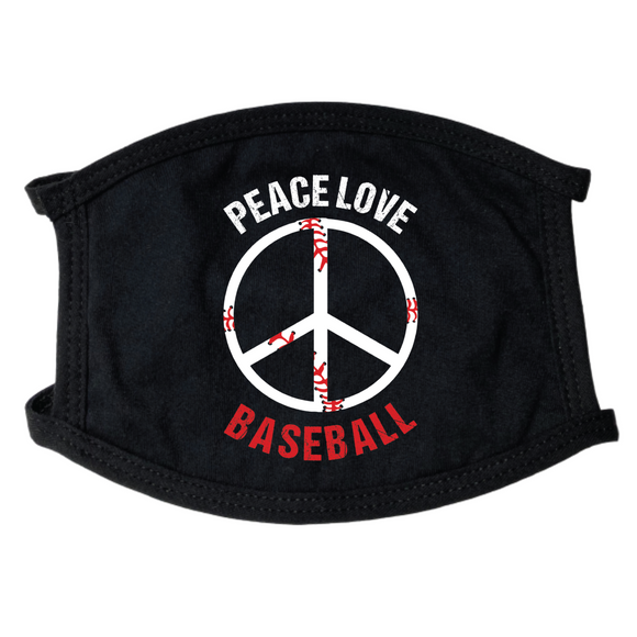 Peace Love Baseball Face Mask
