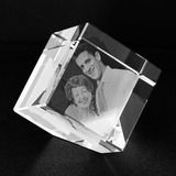 Personalized Custom 3D Holographic Crystal cut corner Cube