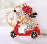 Keychain Animal Series with Rhinestone Crystal charme           .