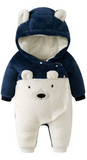 Cute Baby bear long sleeve houded Jumpsuit